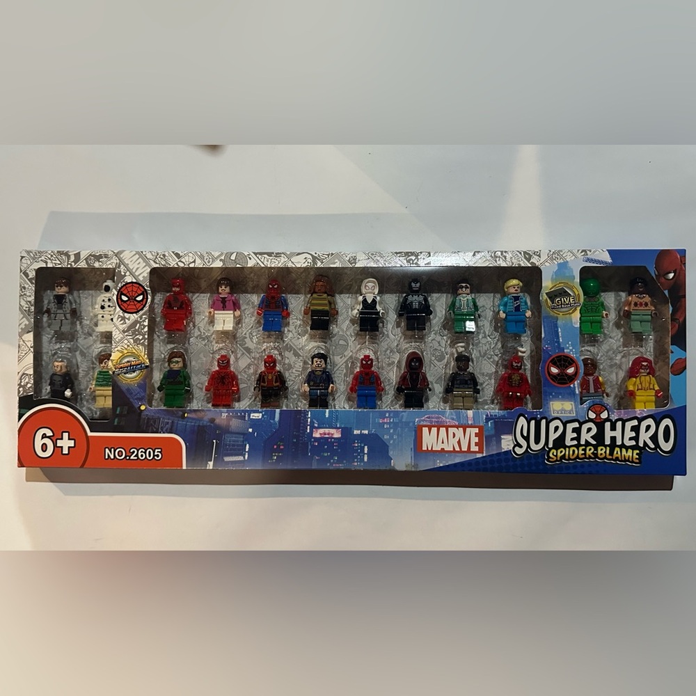 Super Hero Action Figure Set + Accessories Building Blocks Brick 24+ Mini Figure